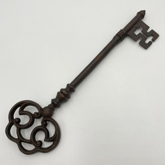 Oversized‎ Key Home Decor Elaborate Wall Art Rustic Skeleton Key Large Big Shelf - Picture 1 of 10